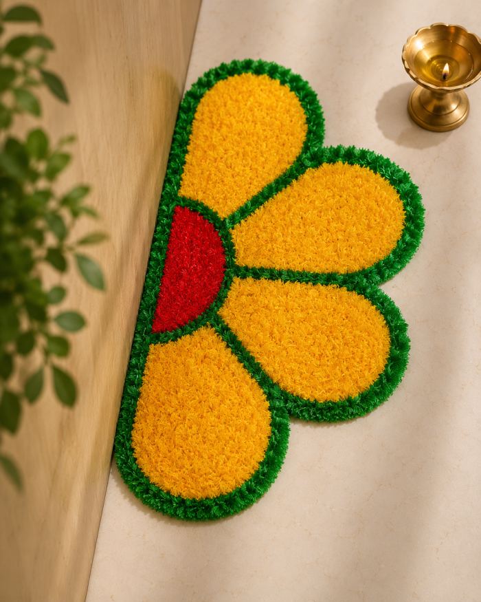 Marigold Half Rangoli Mat
